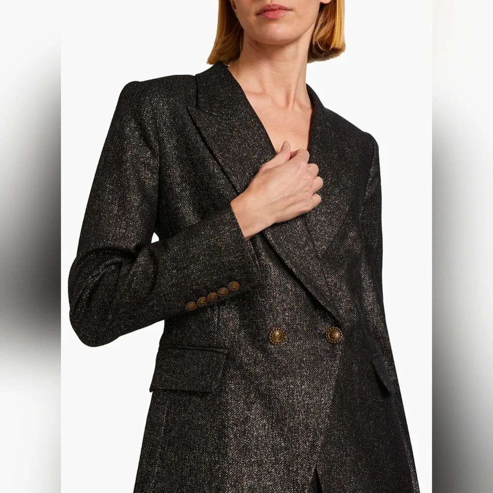 NWT L Kobi Halperin Metallic Blazer Jacket - Picture 3 of 8